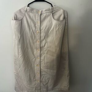 Classic Cream Button-Down Skirt